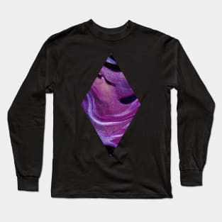 Minimalistic - Diamond Cosmic Purple Long Sleeve T-Shirt